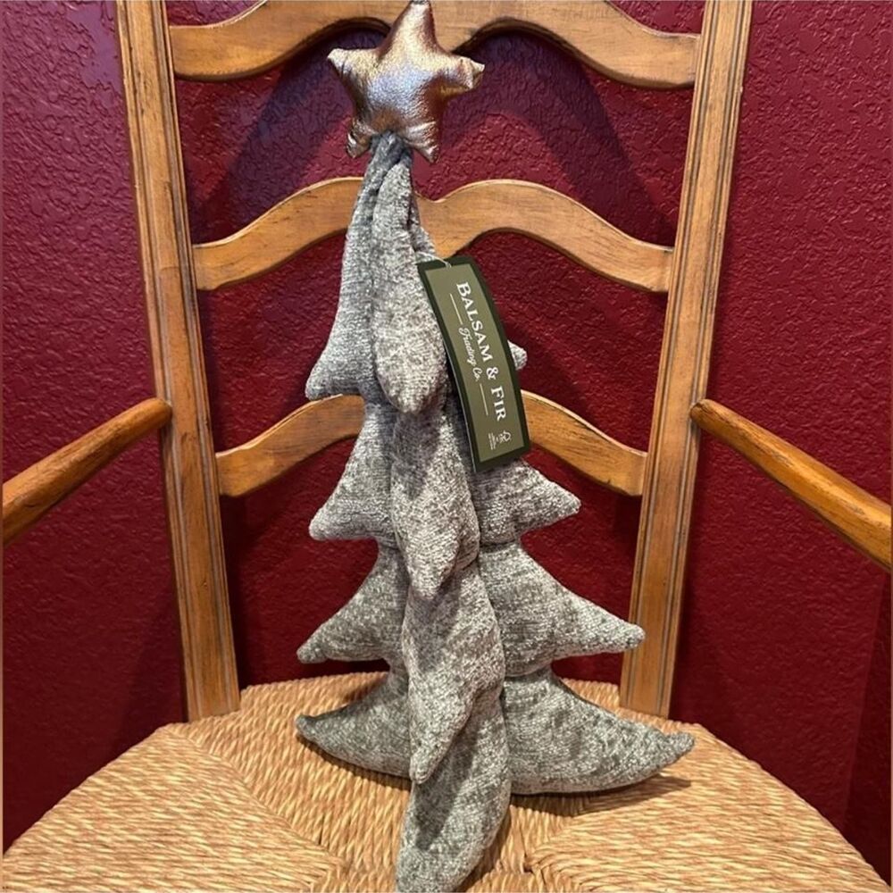 NWT Balsam & Fir Green Velvet Fabric Christmas Tree Holiday Decor